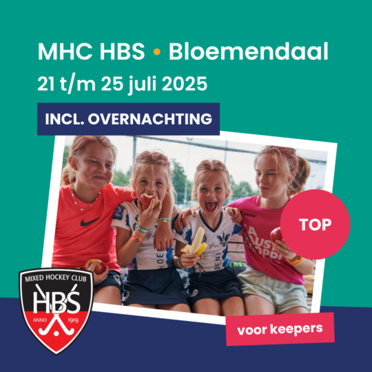 5-daags TOP keeperskamp juli HBS incl. overnachting (ma 21-vr 25)