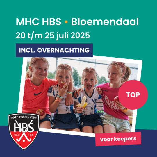5-daags TOP keeperskamp juli HBS incl. overnachting (zo-20-vr 25)